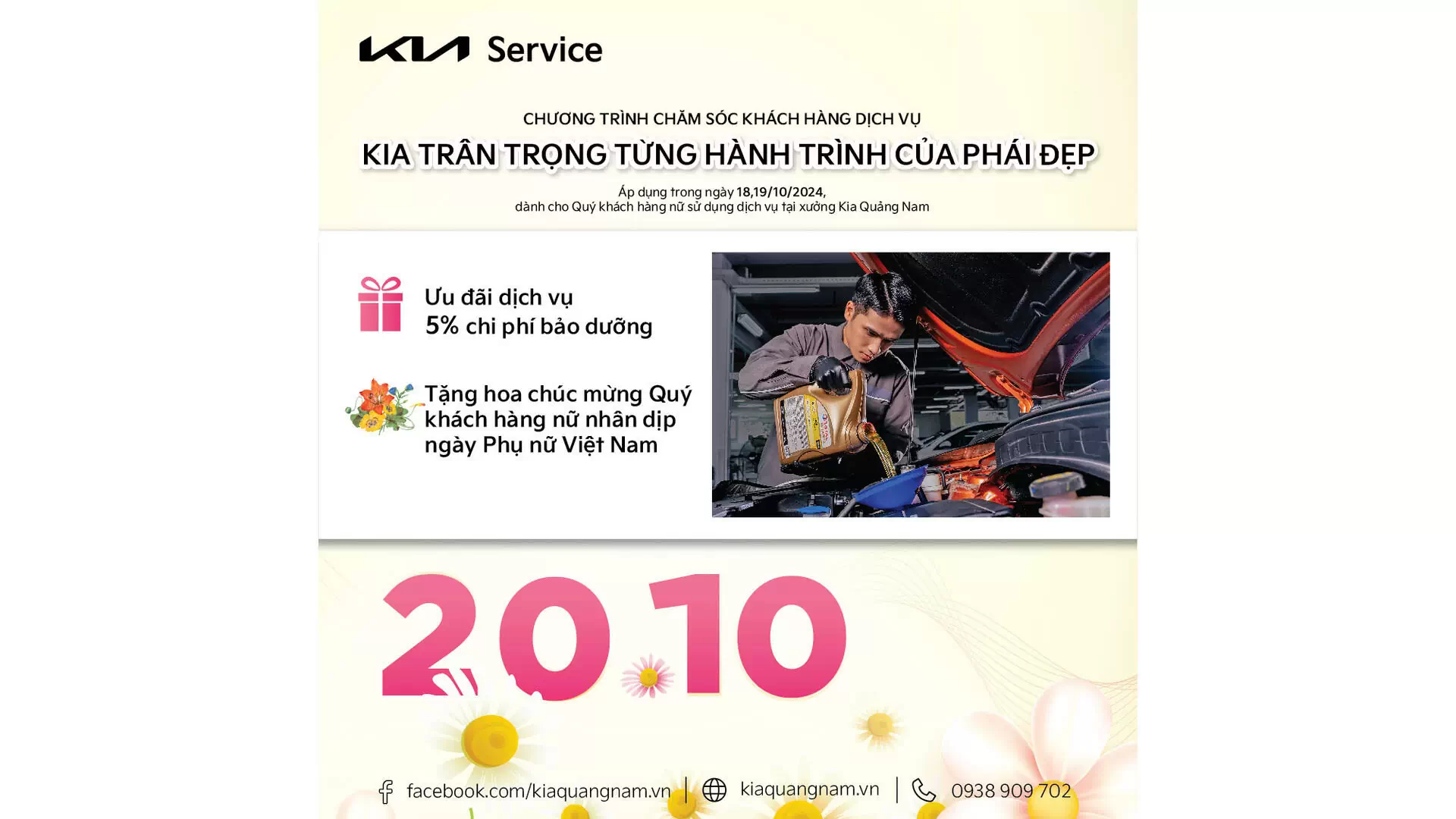 CHƯƠNG TRÌNH CHĂM SÓC KHÁCH HÀNG DỊCH VỤ - KIA TRÂN TRỌNG TỪNG HÀNH TRÌNH CỦA PHÁI ĐẸP