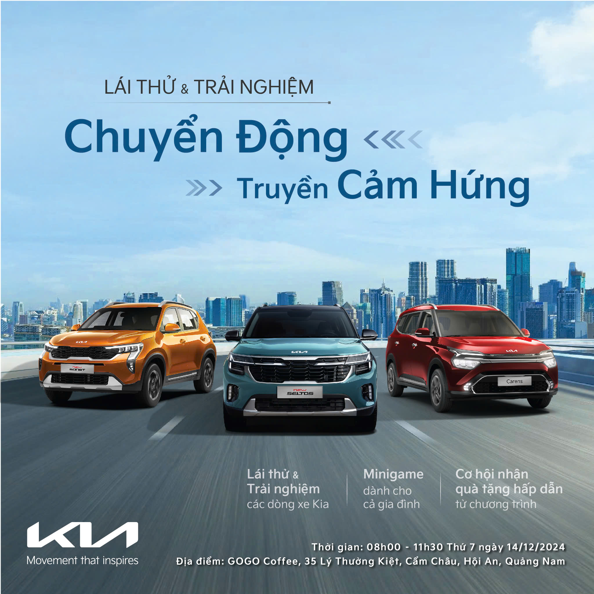 [HỘI AN] CHƯƠNG TRÌNH LÁI THỬ VÀ TRẢI NGHIỆM XE KIA
